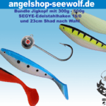 Einen Euro sparen und Jigkopf zusammen mit 23cm-Shad bestellen