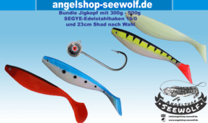 Einen Euro sparen und Jigkopf zusammen mit 23cm-Shad bestellen