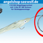 Schleppmontagen Vorfach mit 110KG Wirbel