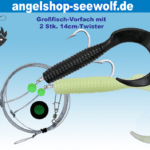 Fluo-Vorfach mit 14cm Großfischtwister