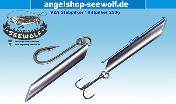 Norwegen-Pilker 250g aus echtem VA-Stahl