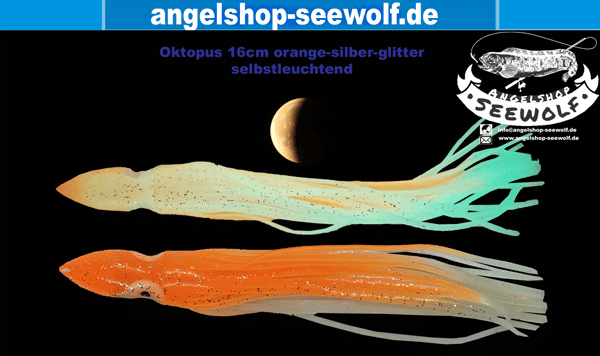 Stark selbstleuchtender 16cm Oktopus