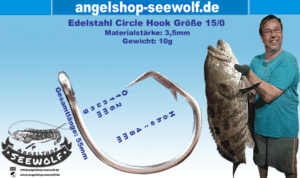 Angelshop Seewolf Circle_Hook für Naturköderangeln auf Großfisch