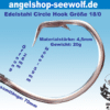 Edelstahl Circle Hook Größe 18/0 mit Abmessungen