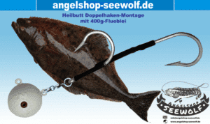 Selbstleuchtende Heilbutt-Montage mit 400g Bait Ball