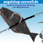 Heilbutt-Rigg mit Doppelhaken-System Größe 11/0