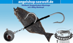 Heilbutt-Rigg mit Doppelhaken-System Größe 11/0