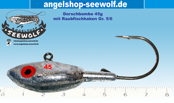 Dorschbombe 160g Hakengröße 10/0 Norwegen Dorsch Jigköpfe 