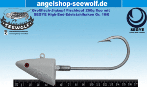 Selbstleuchtender Fischkopf-260g-mit-High-End SEGYE-Haken-Größe-16/0