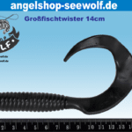 14cm Großfischtwister schwarz, die letzte im Farbspektrum sichtbare Farbe!