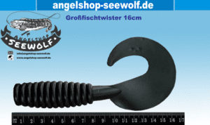 16cm-Norwegen - Heilbutt-Twister schwarz