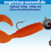 Jigkopf-300-500g-mit-VMC-Haken-16-0-und 20cm-Twister-orange-glitter