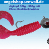 Jigkopf-300-500g-mit-VMC-Haken-16-0-und 20cm-Twister-rosa-glitter