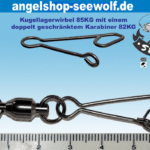 82KG-Kugellagerwirbel mit doppelt geschränktem Karabiner