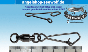 82KG-Kugellagerwirbel mit doppelt geschränktem Karabiner