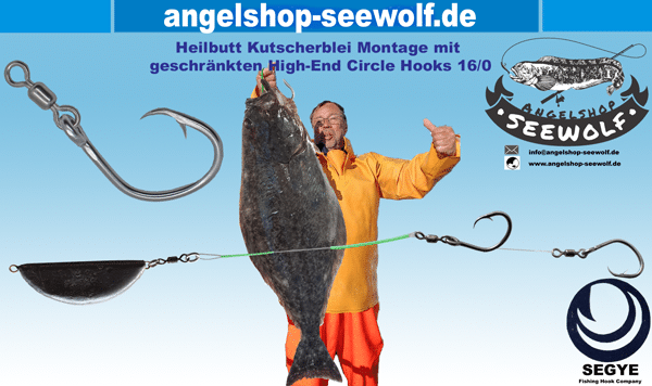 Naturköder-Montage mit geschränktem High-End Circle Hooks Größe 16/0