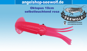 Fluo-Oktopus hochwertiges Material 10cm lang Farbe rosa