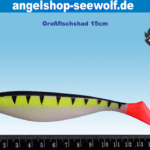 15cm Großfisch-Shad für Norwegen, Island, Gelbes Riff