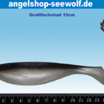 Heilbutt Seelachs Schellfisch-Shad 15cm schwarz/weiß