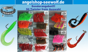 50 Stk. 9cm Twister frei Auswahl Sonderpreis